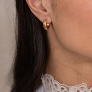 Boucles oreilles plaque or thalia
